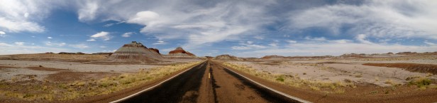 Painted Desert Tepees Panorama