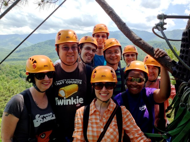 Ziplining Group Shot