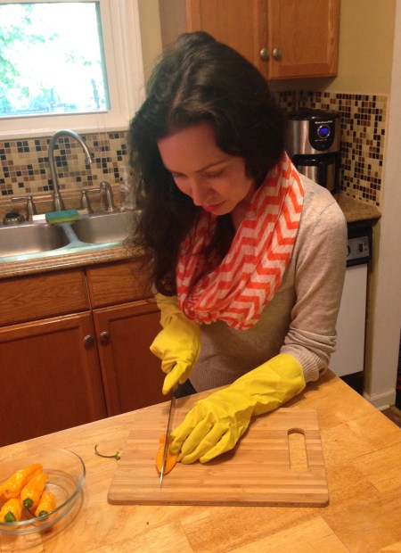 Ghost Pepper Chopping Gloves