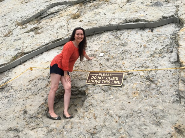 Touching Dinosaur Footprints